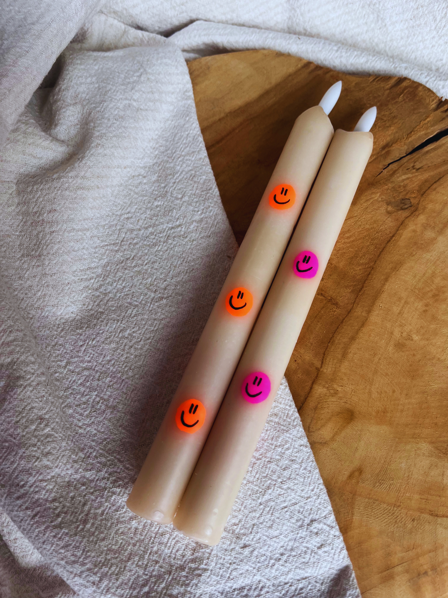 Led Dinerkaars Smiley Neon Oranje