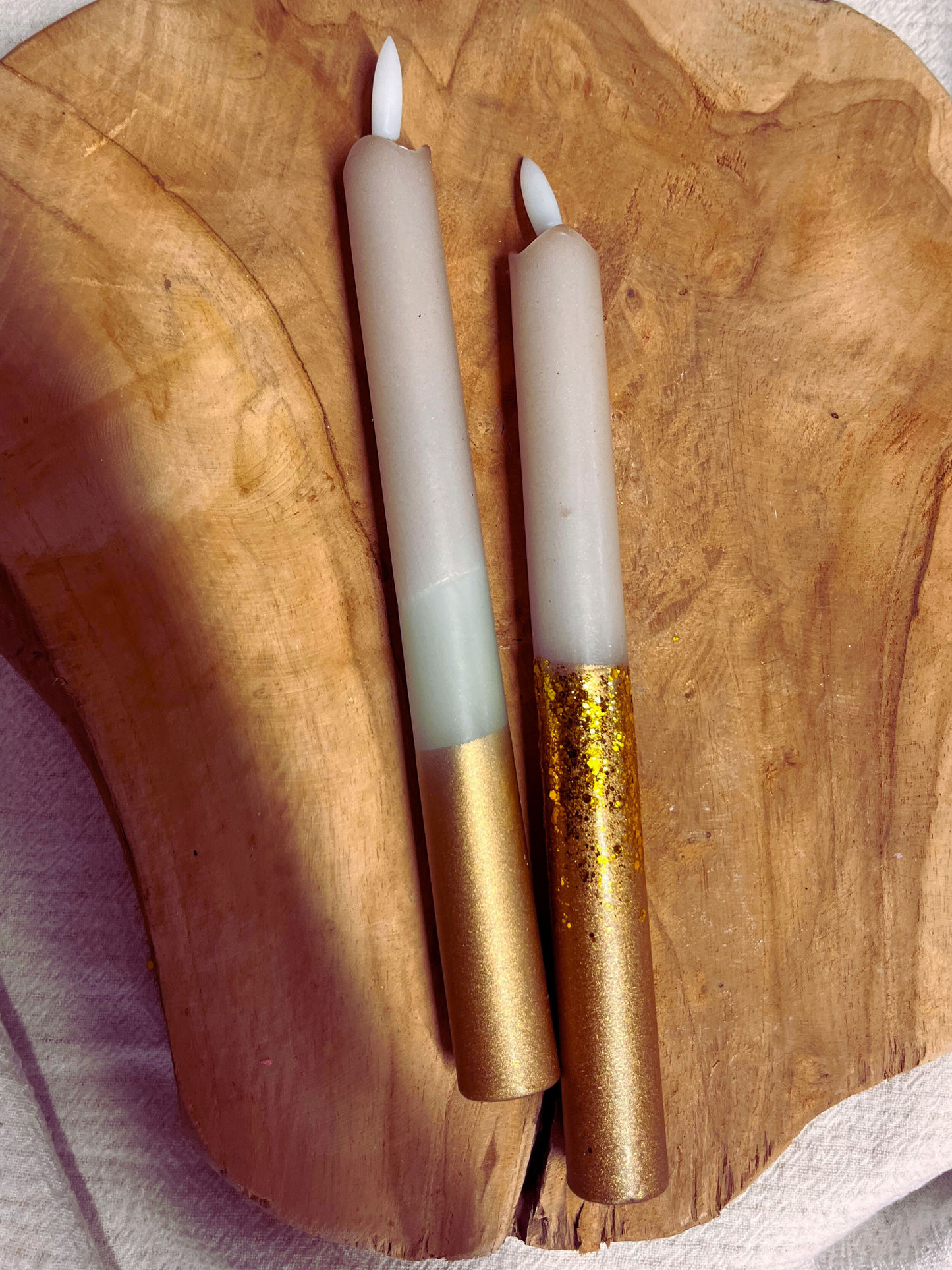 Led Dinerkaars Gold Taupe Dip