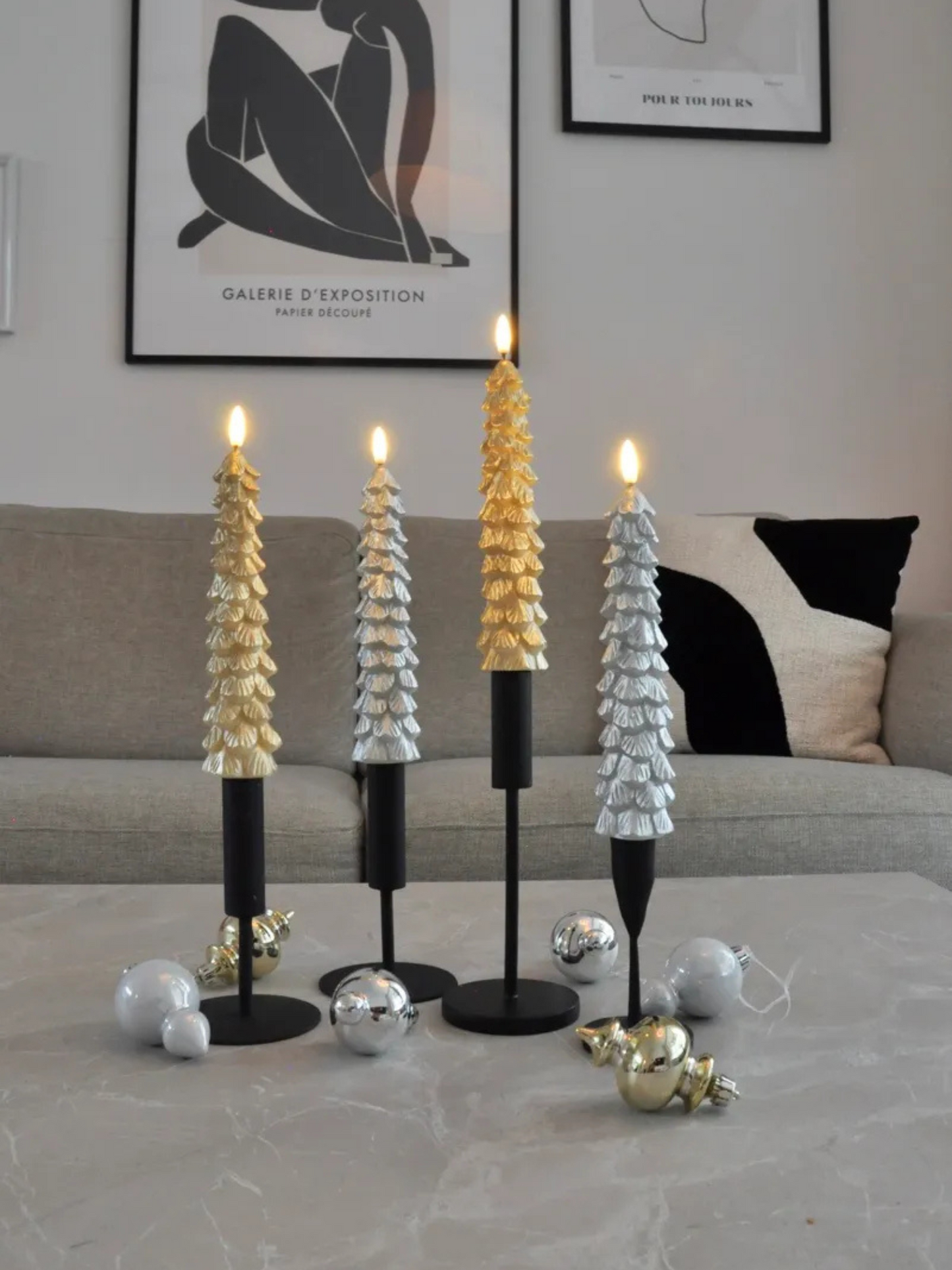 LED Dinner Candle Beige Dip