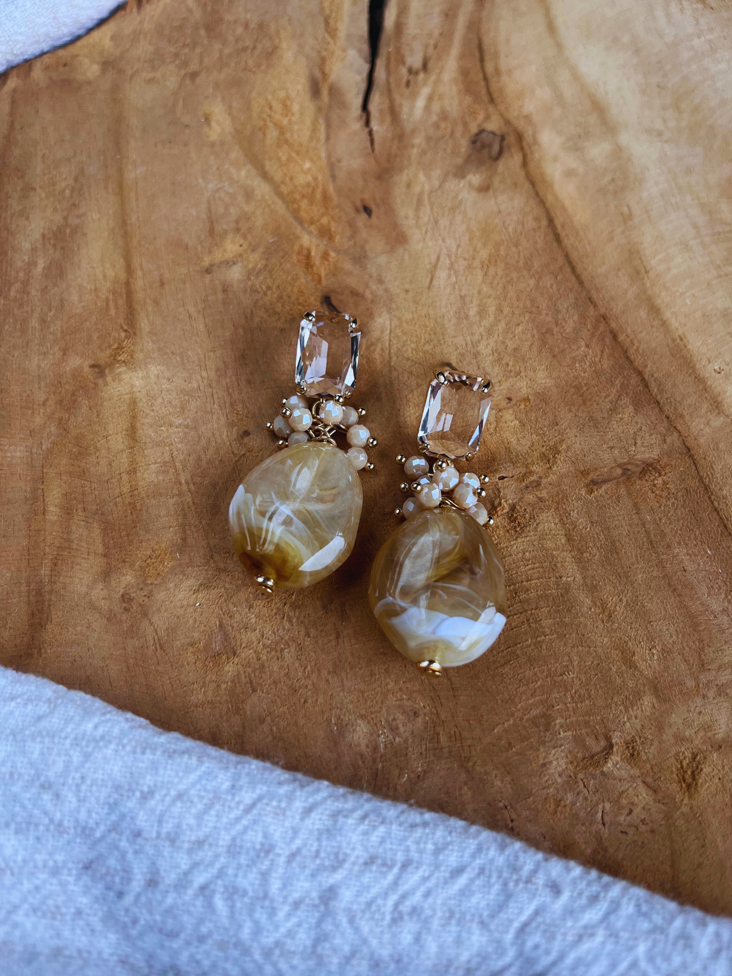Oorbellen Saar Beige