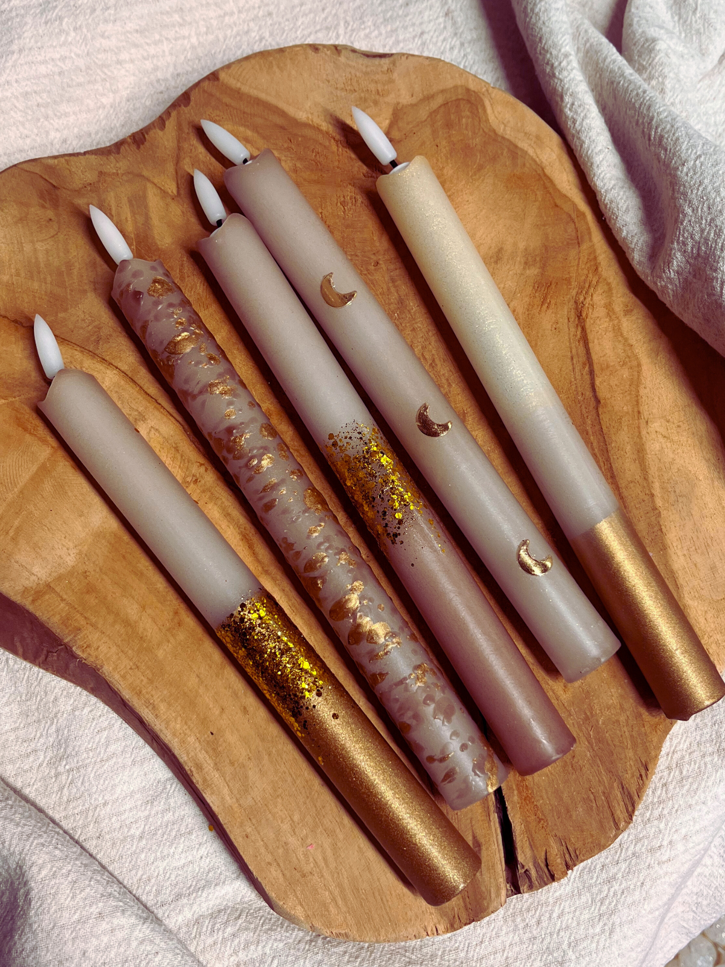 Led Dinerkaars Gold Taupe Dip