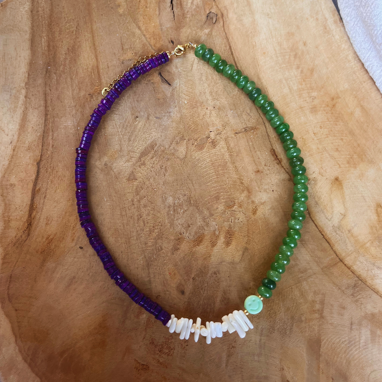 Smiley Green Ketting