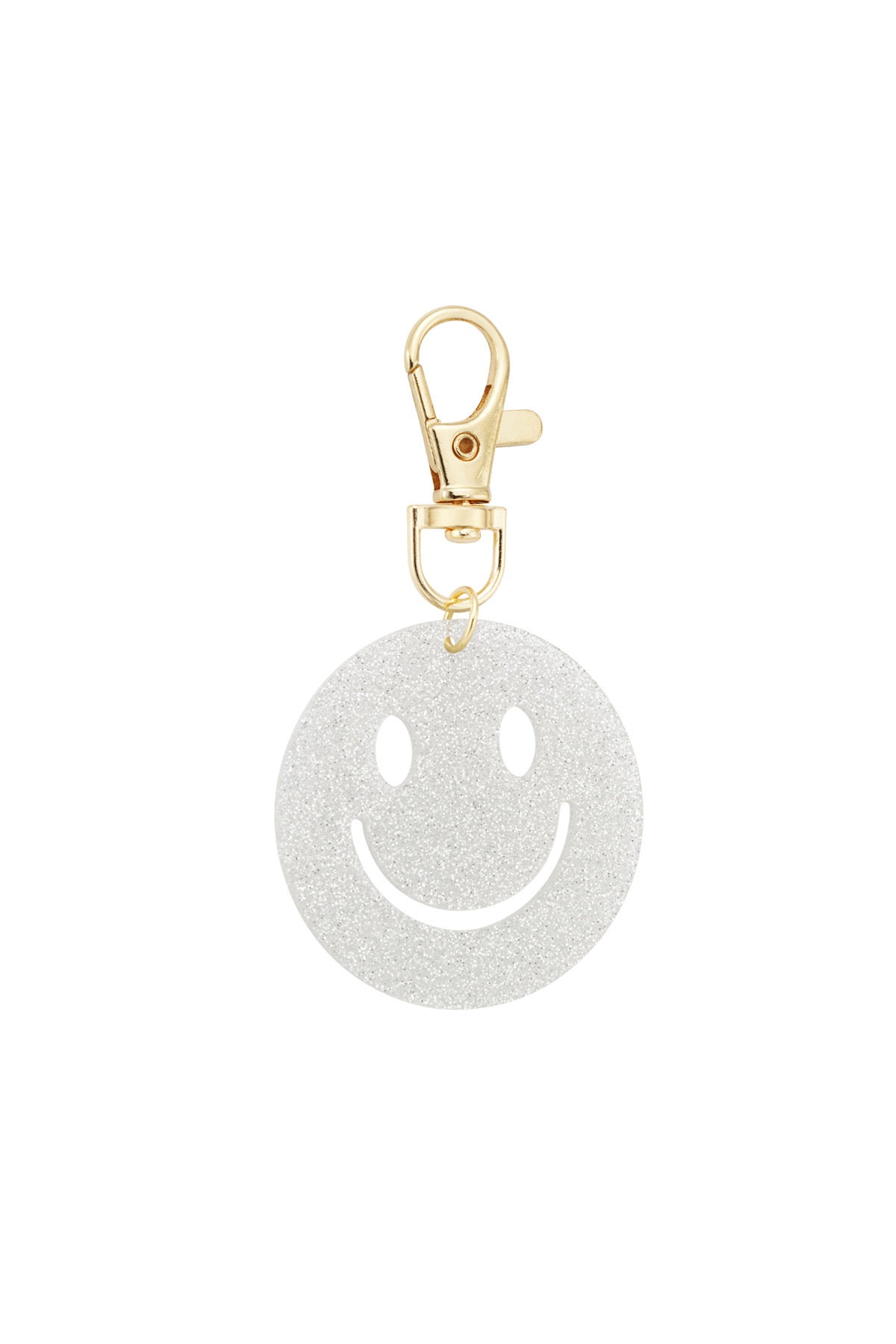 Sleutelhanger Smiley Zilver