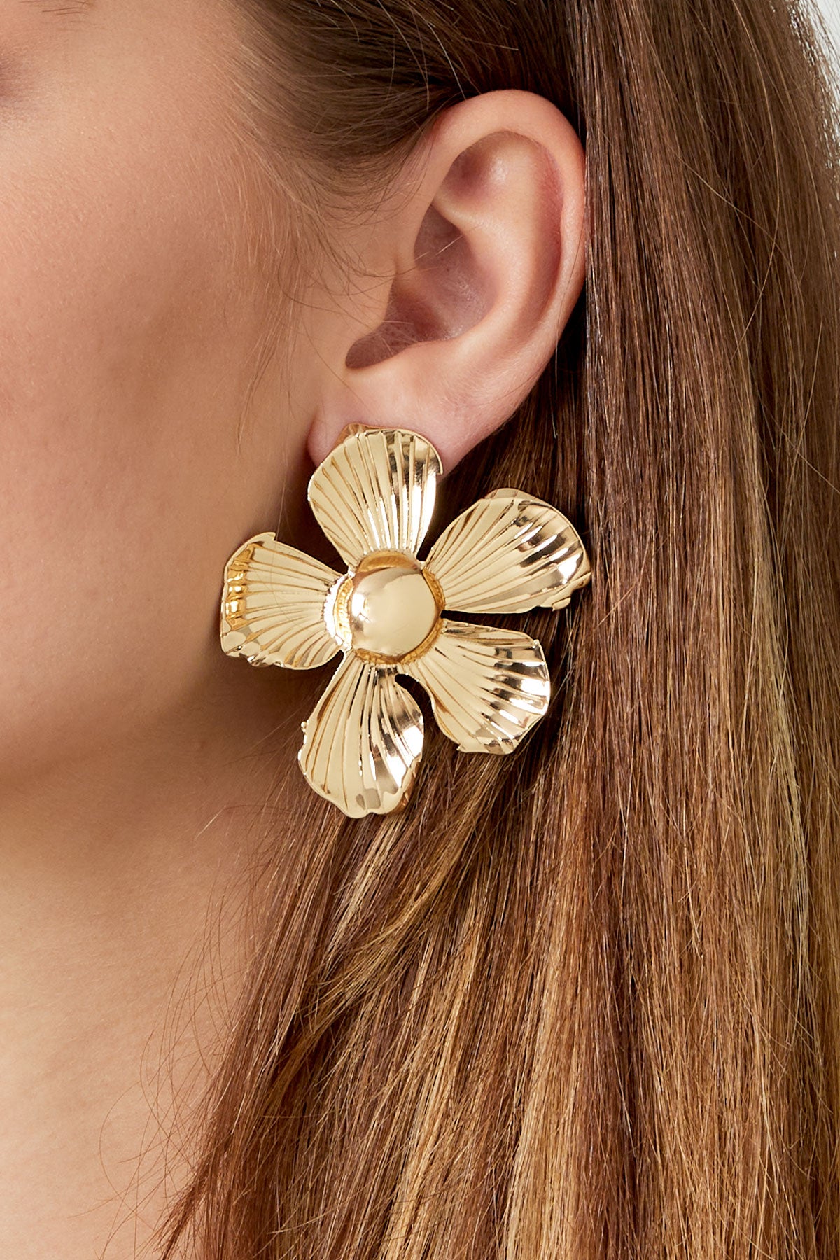 Earrings Flower Gold or Silver