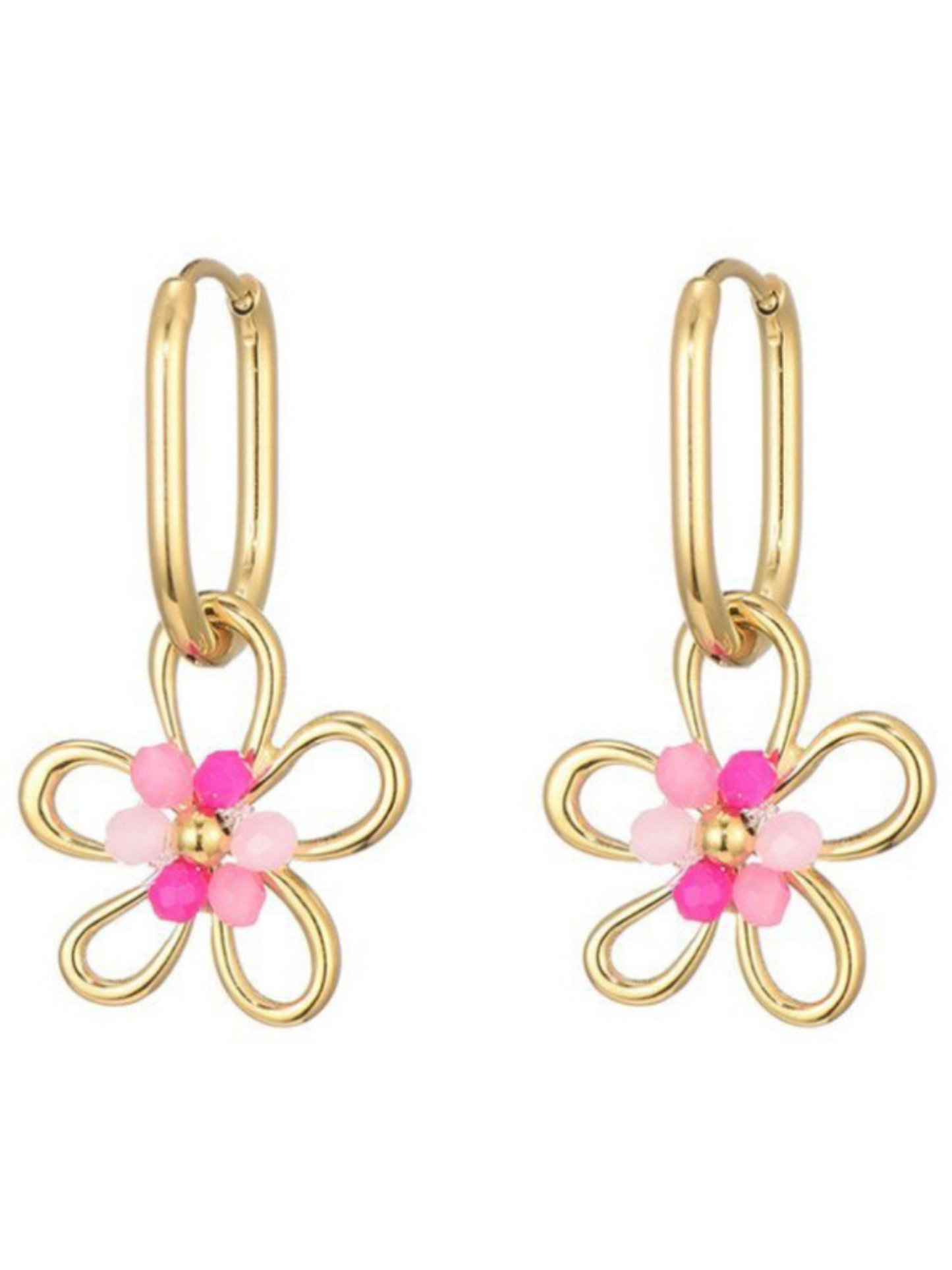 Earrings Flower Pink