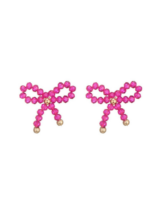 Bow Earrings Pink