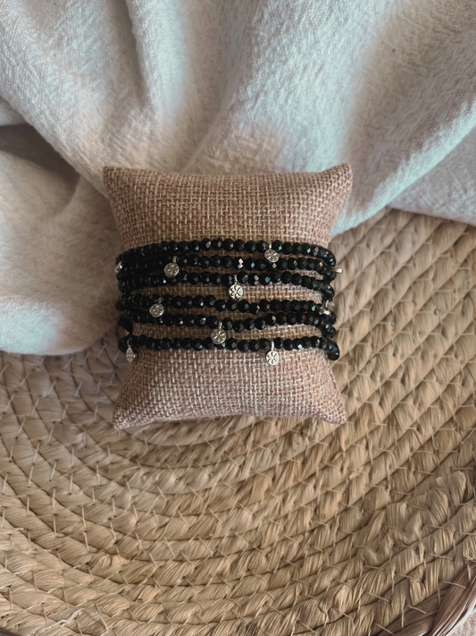 Black Silver Sparkling Elin Bracelet