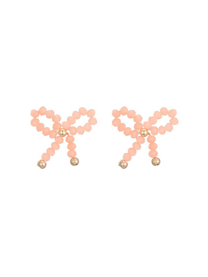 Bow Earrings Salmon