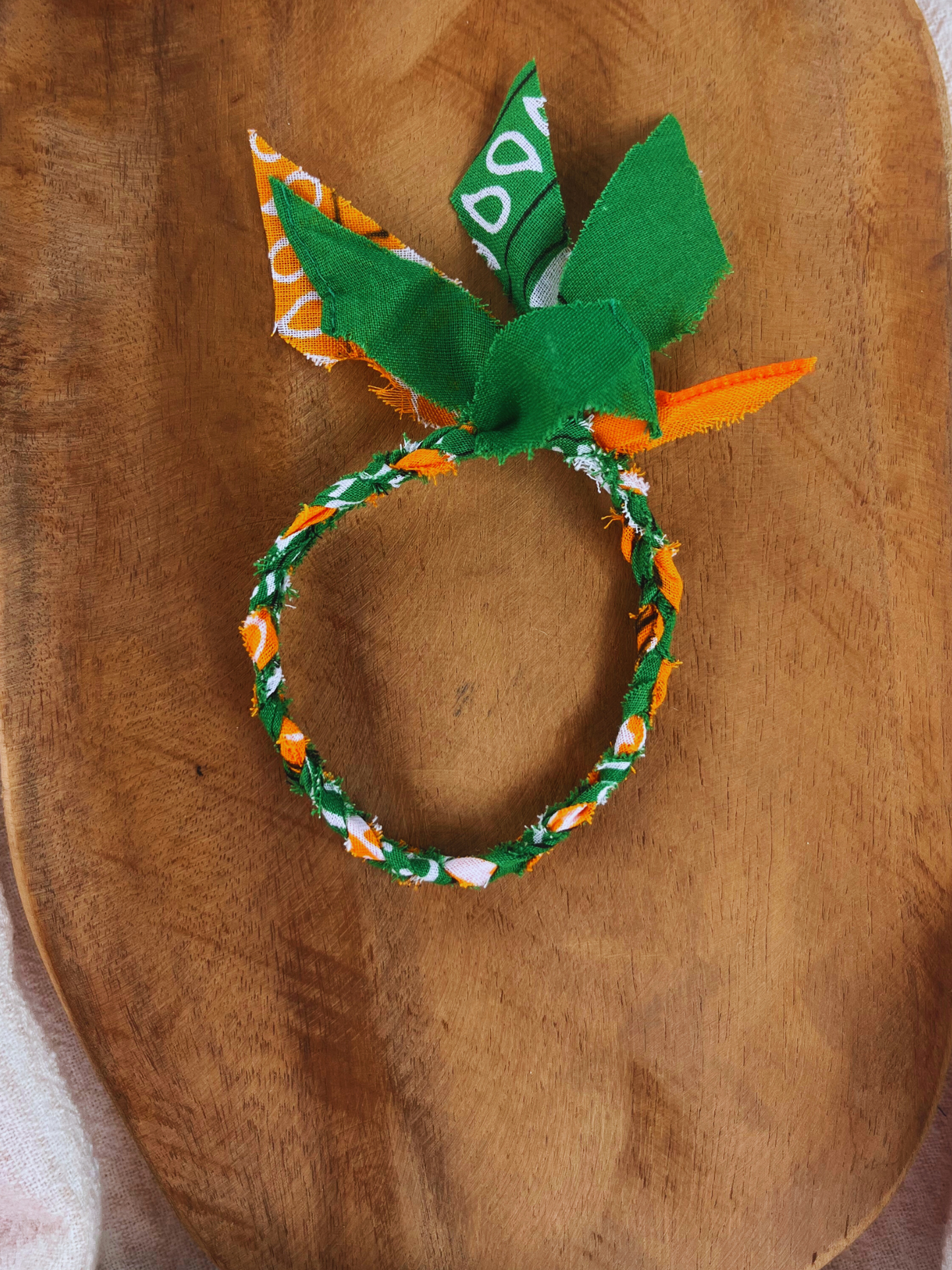 Bandana Armband Green-Orange