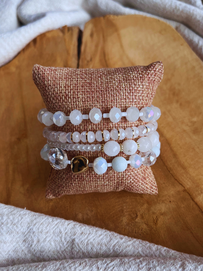 Zahra White Bracelet Set