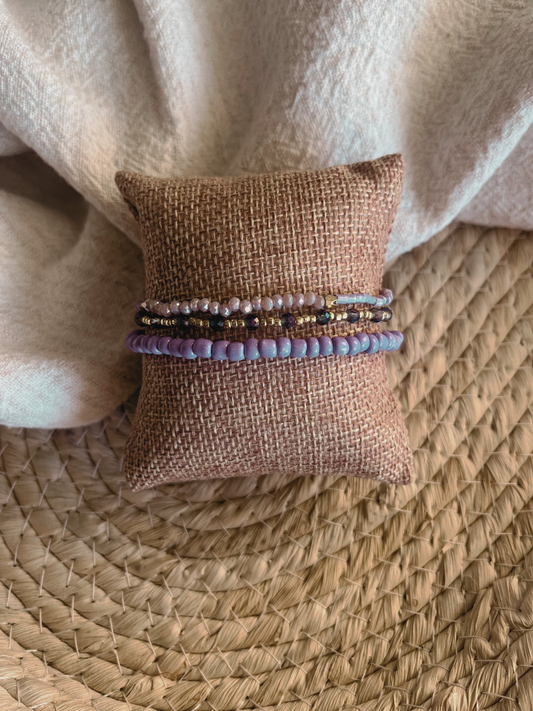 Lila Purple Armbanden set
