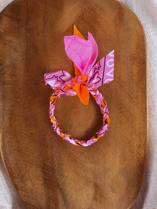 Bandana Bracelet Pink-Orange