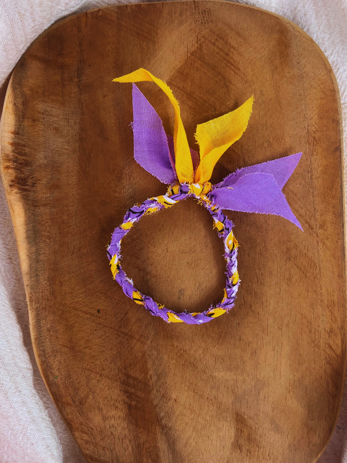 Bandana Armband Yellow-Purple