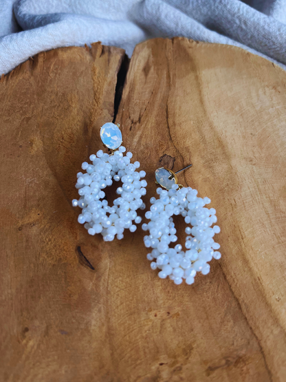 Earrings Puk White