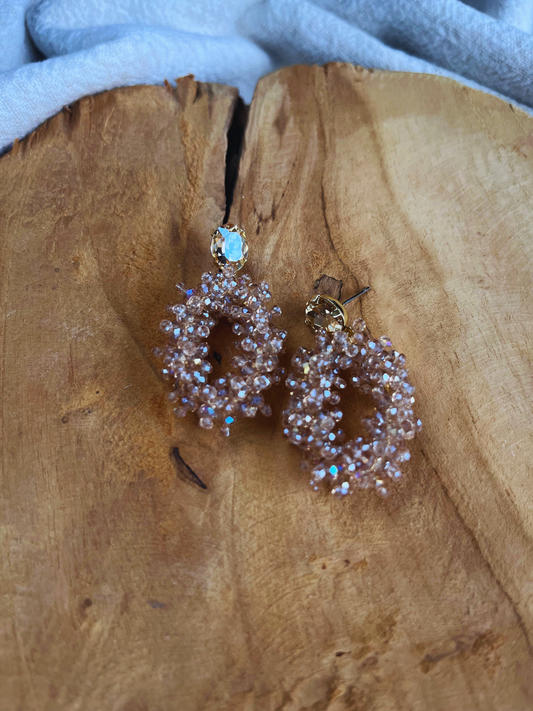 Earrings Puk Beige