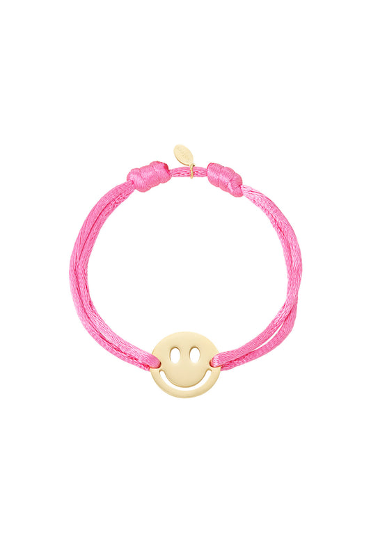 Smiley Armband Fuchsia