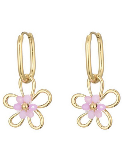 Earrings Flower Lilac