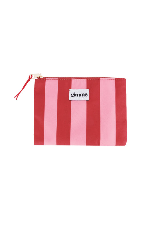 Gimme Toilettas Plat Stripe Red