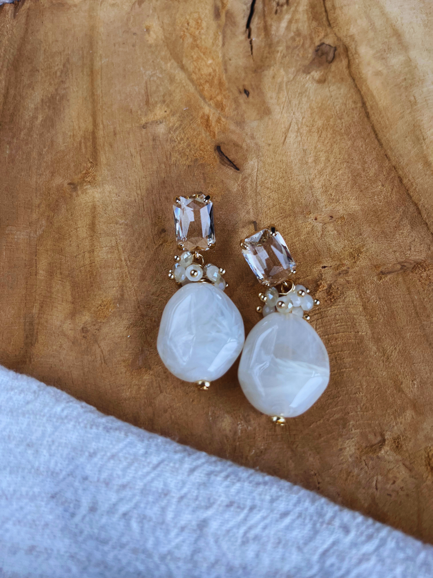 Earrings Saar White