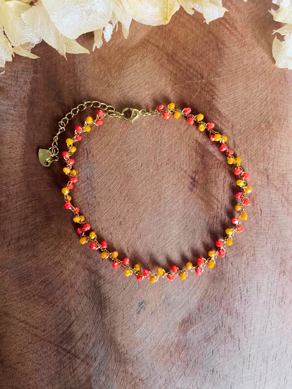 Anklet Mia Orange/Pink