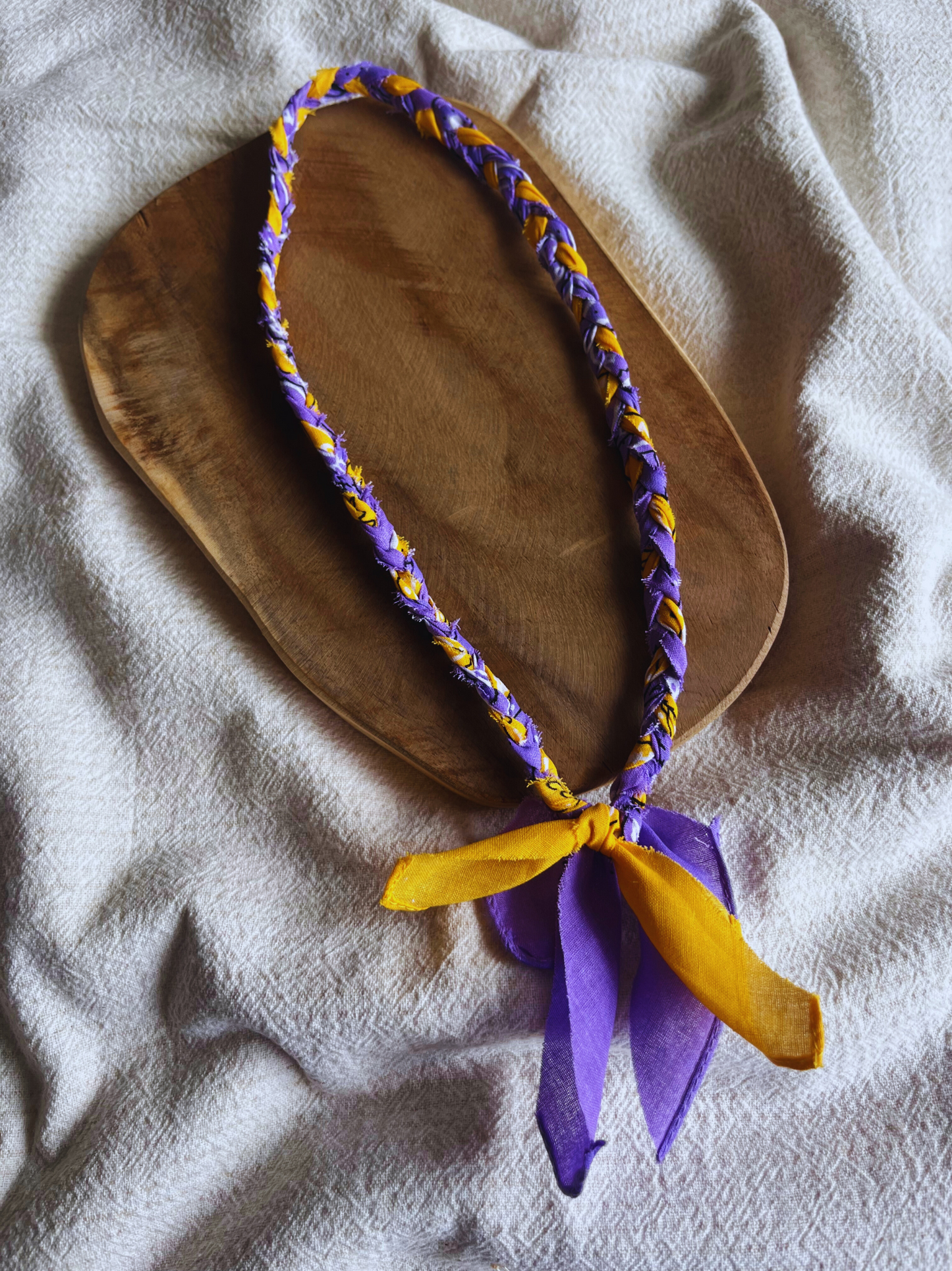 Bandana Necklace Yellow-Purple