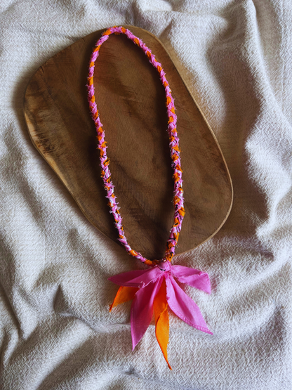 Bandana Ketting Orange-Pink