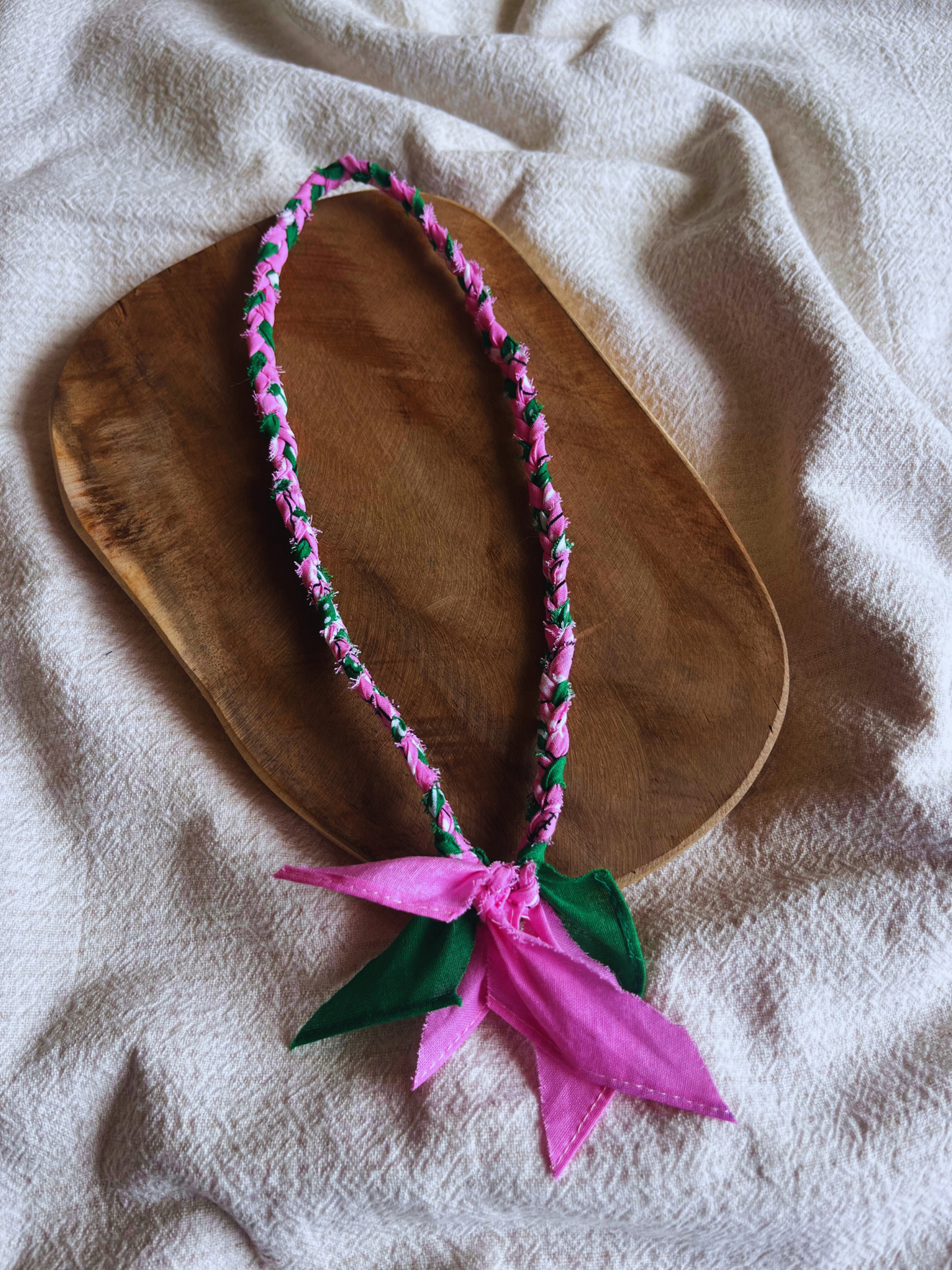 Bandana Necklace Pink-Green