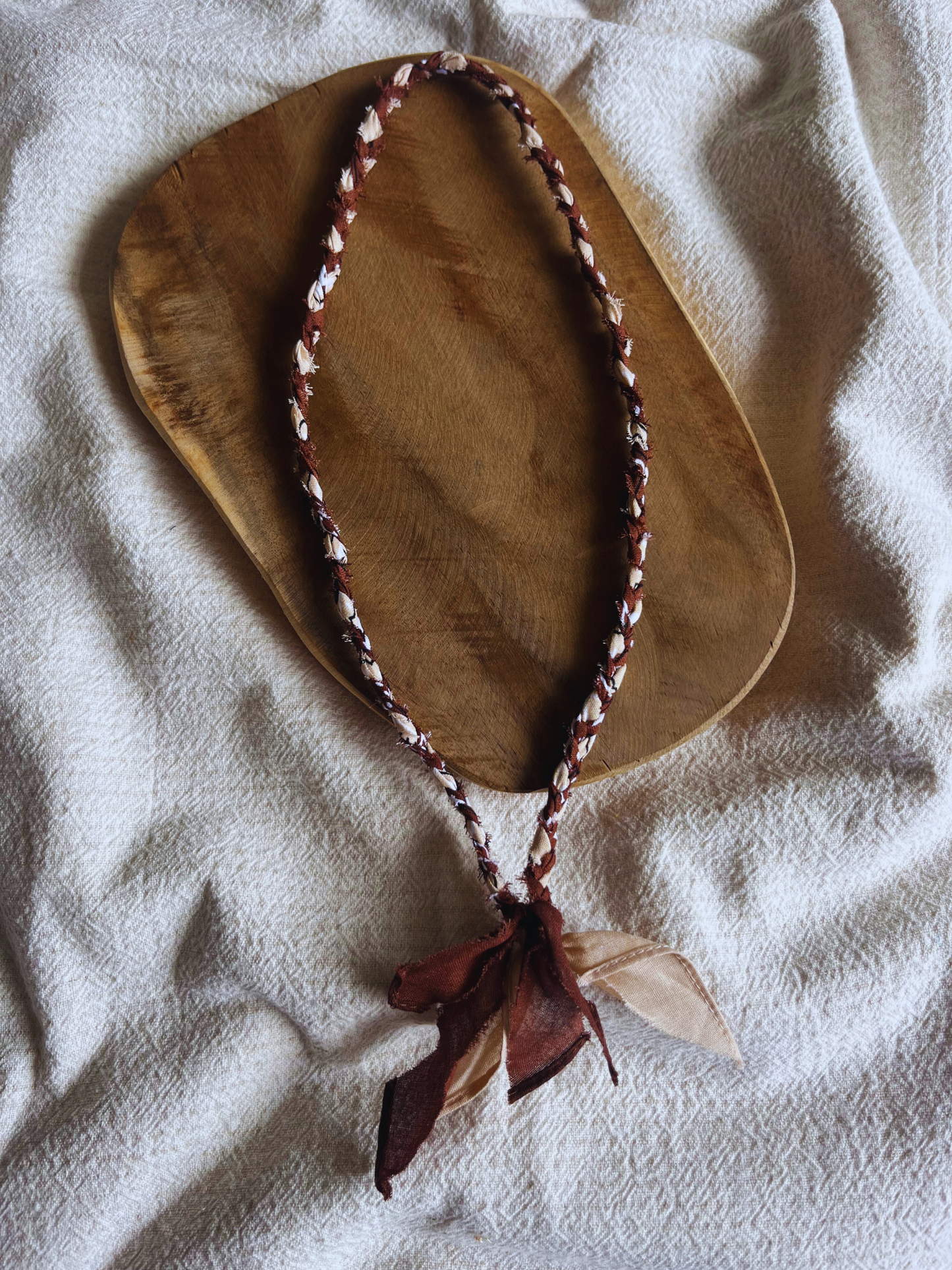 Bandana Necklace Brown-Beige