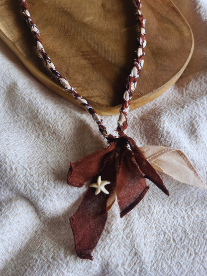 Bandana Necklace Brown-Beige