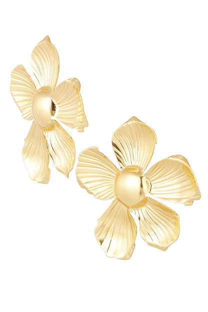 Earrings Flower Gold or Silver