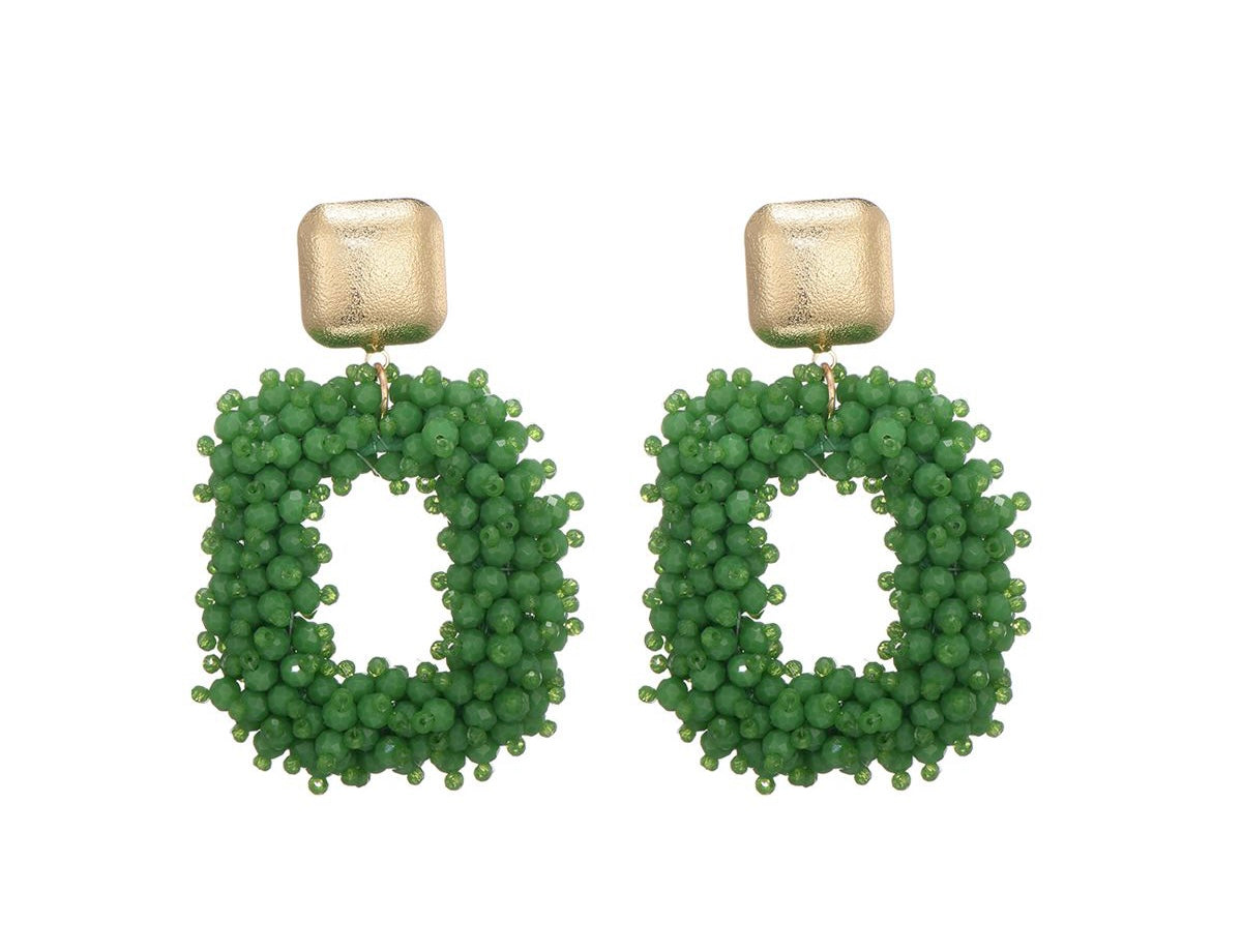 Earrings Green Fie